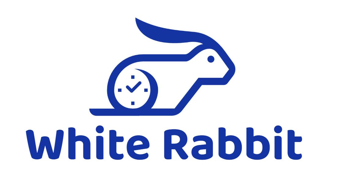 White Rabbit logo blue